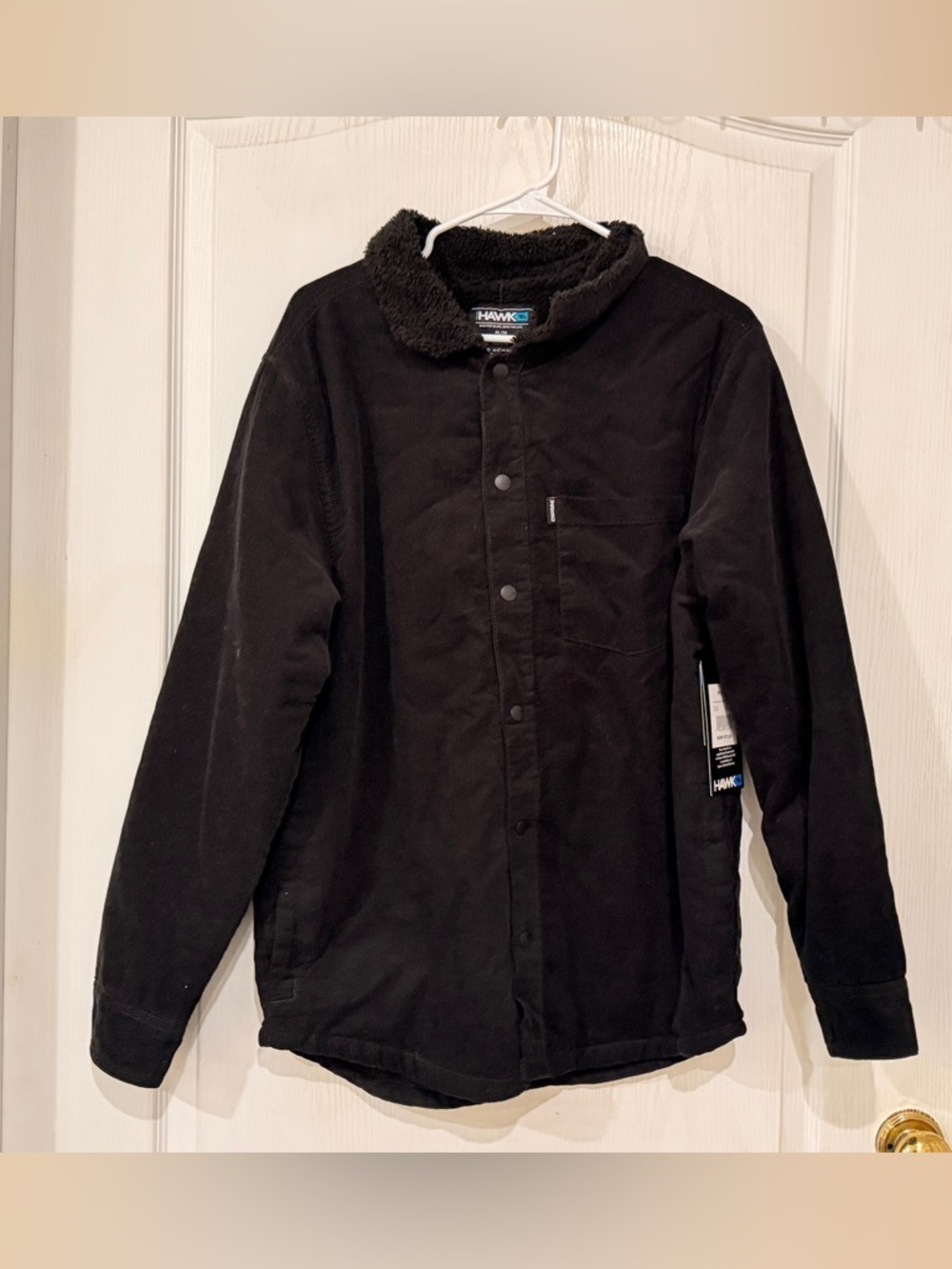 NWT Tony Hawk Black Sherpa-Lined Shirt Jacket
